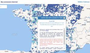 Carte interactive Fibre optique